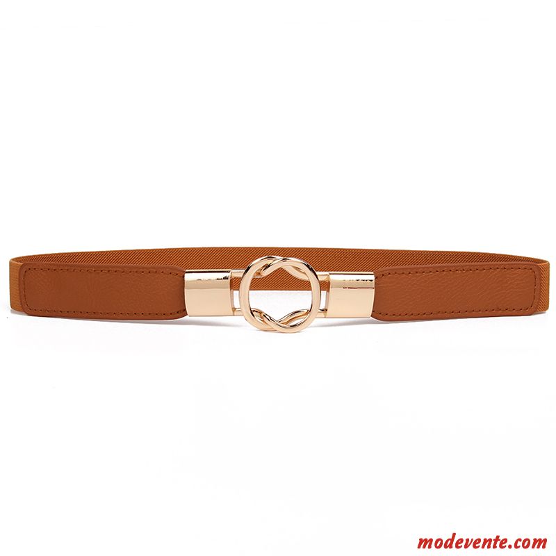 Ceinture Femme Le Nouveau Décoration Bien Élastique Élasticité Simple Noir