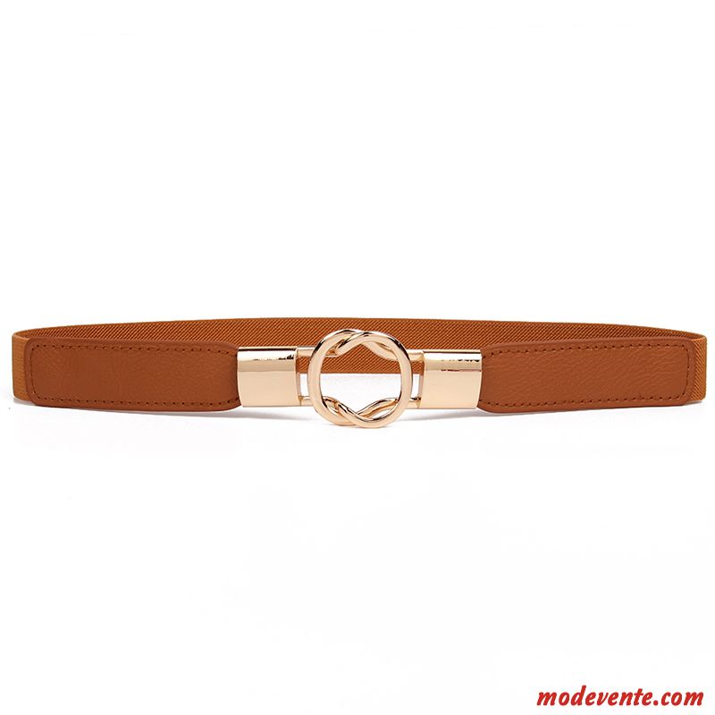 Ceinture Femme Le Nouveau Décoration Bien Élastique Élasticité Simple Noir