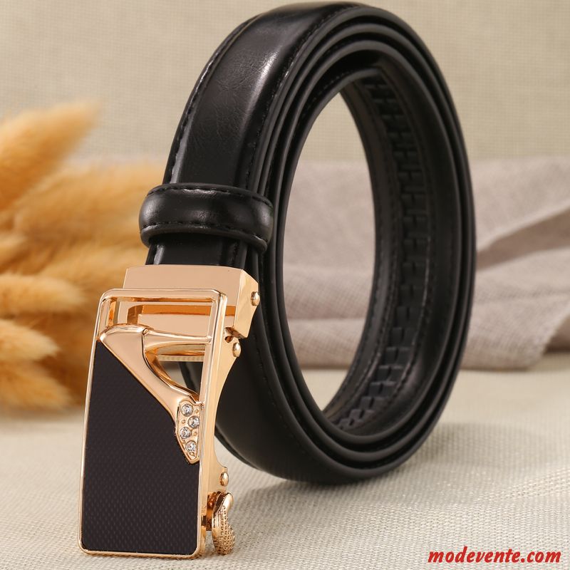 Ceinture Femme Loisir Décoration Boucle Automatique Jeans Général Jeunesse Rouge