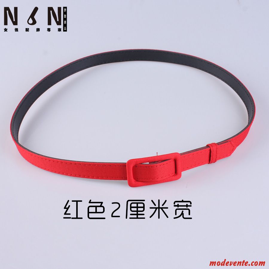 Ceinture Femme Mode All-match Tissu Décoration Bien Bleu Noir Rouge