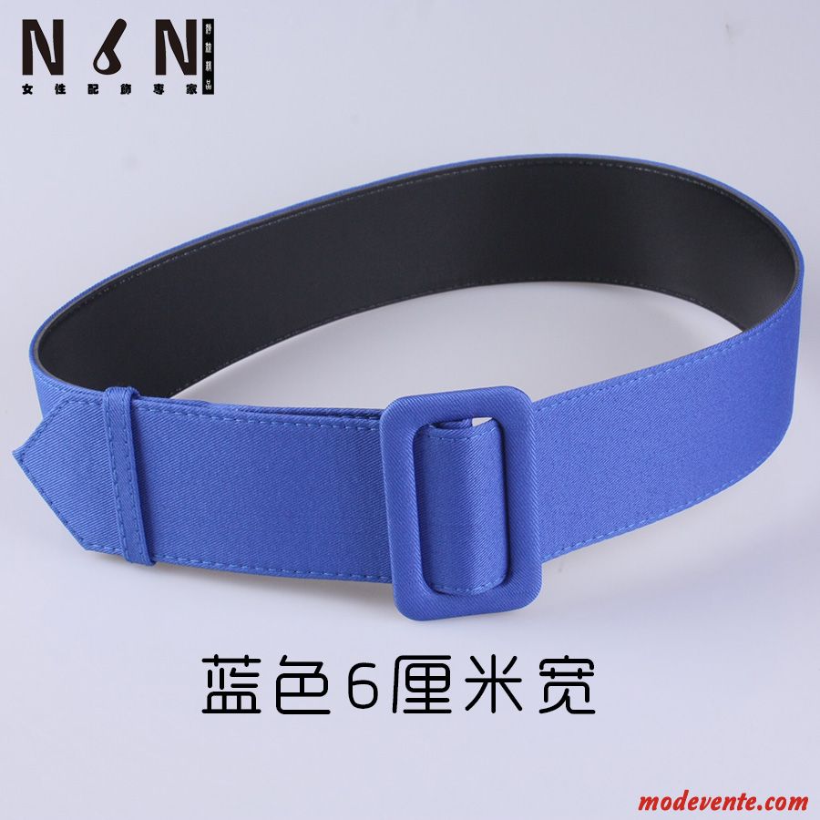 Ceinture Femme Mode All-match Tissu Décoration Bien Bleu Noir Rouge