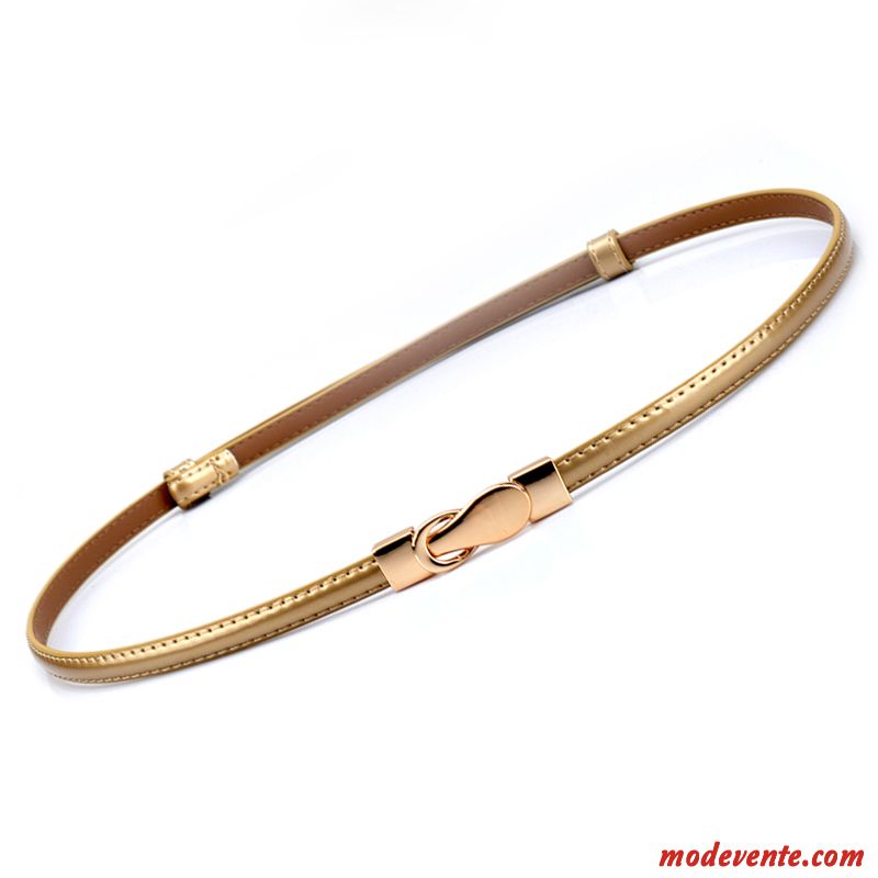 Ceinture Femme Mode All-match Été Le Nouveau Cuir Véritable Décoration Rouge