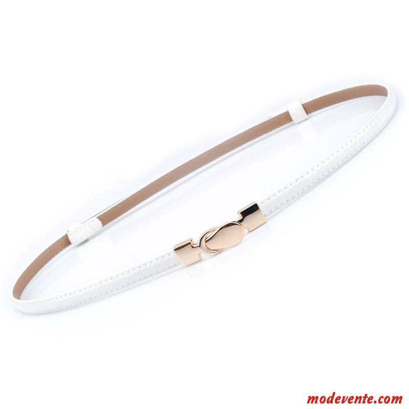 Ceinture Femme Mode All-match Été Le Nouveau Cuir Véritable Décoration Rouge