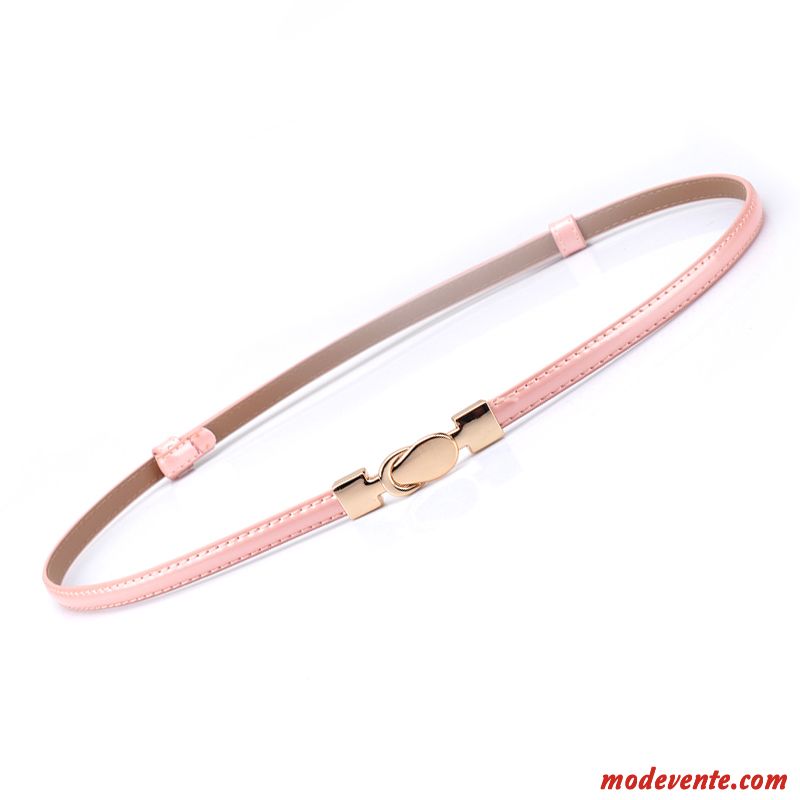 Ceinture Femme Mode All-match Été Le Nouveau Cuir Véritable Décoration Rouge