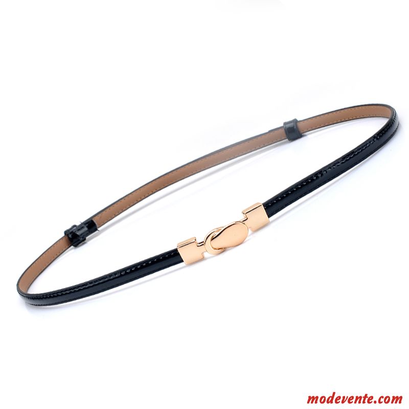 Ceinture Femme Mode All-match Été Le Nouveau Cuir Véritable Décoration Rouge