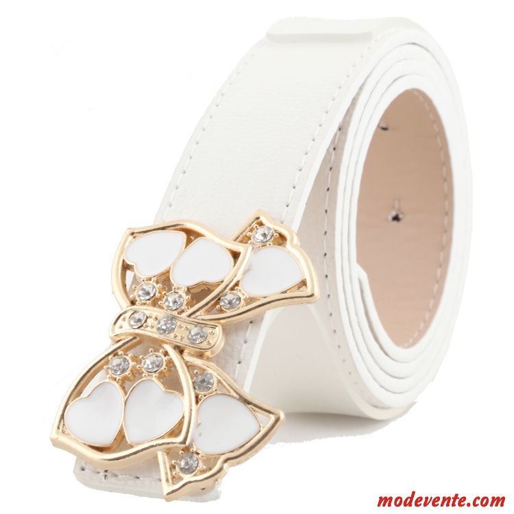 Ceinture Femme Mode Pierres De Strass Loisir Décoration Lisse Jeunesse Rose