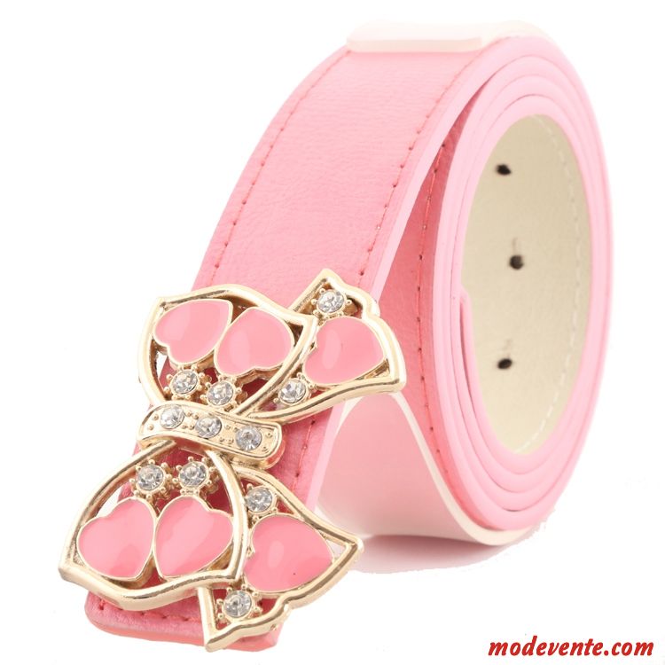 Ceinture Femme Mode Pierres De Strass Loisir Décoration Lisse Jeunesse Rose