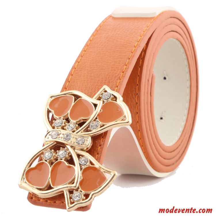 Ceinture Femme Mode Pierres De Strass Loisir Décoration Lisse Jeunesse Rose