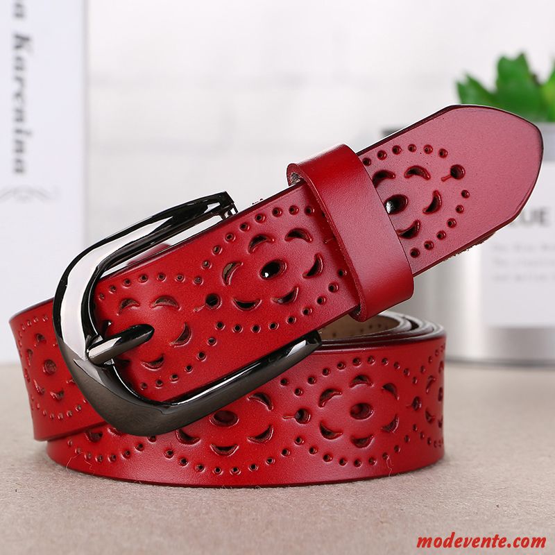 Ceinture Femme Modèles Féminins Mode Personnalité Simple Cuir Véritable Le Nouveau