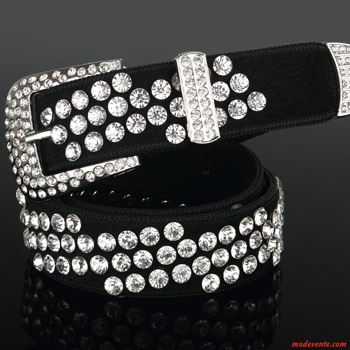 Ceinture Femme Pierres De Strass All-match Modèles Féminins Diamant Mode Décoration Rouge