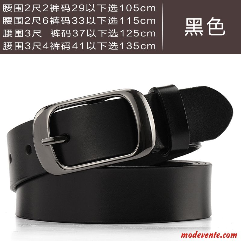 Ceinture Femme Simple Grande Taille Loisir Étudiant Couleur Unie Allongé Noir