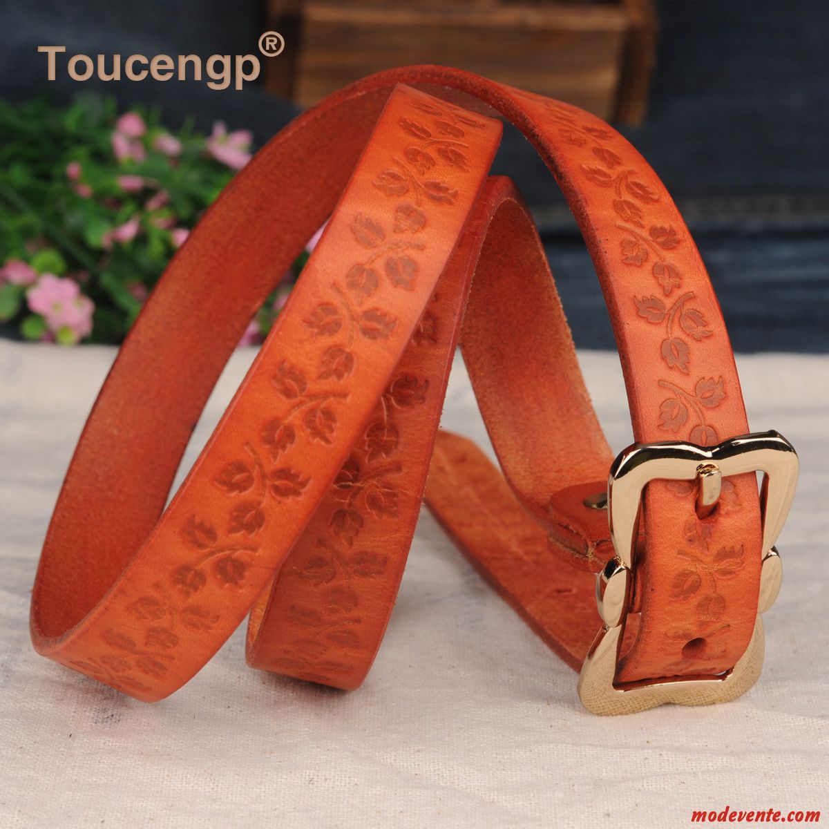 Ceinture Femme Tendance Loisir Bien Cuir Véritable Boucle Étroit