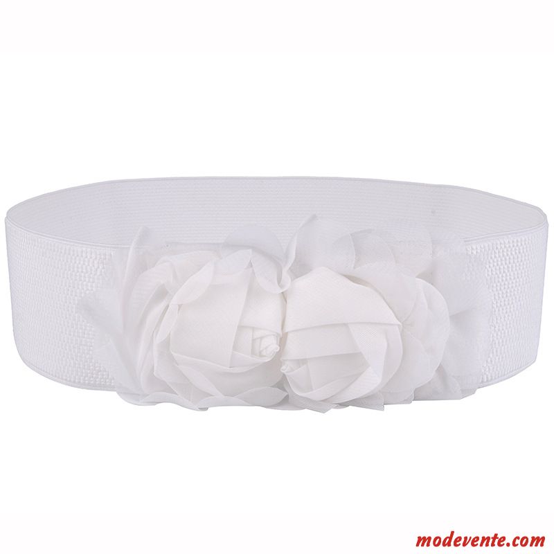 Ceinture Femme Élégant Soie All-match Mousseline De Soie Tendance Le Nouveau Blanc