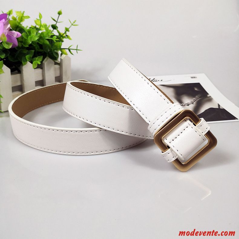 Ceinture Femme Étudiant All-match Mode Simple Décoration Bien Noir Marron