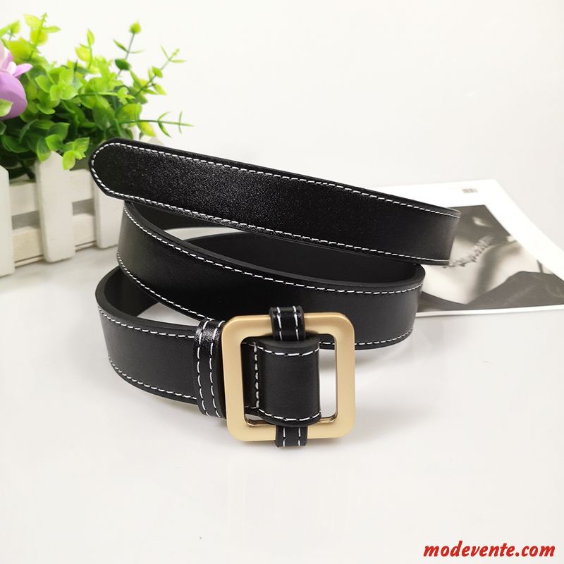 Ceinture Femme Étudiant All-match Mode Simple Décoration Bien Noir Marron