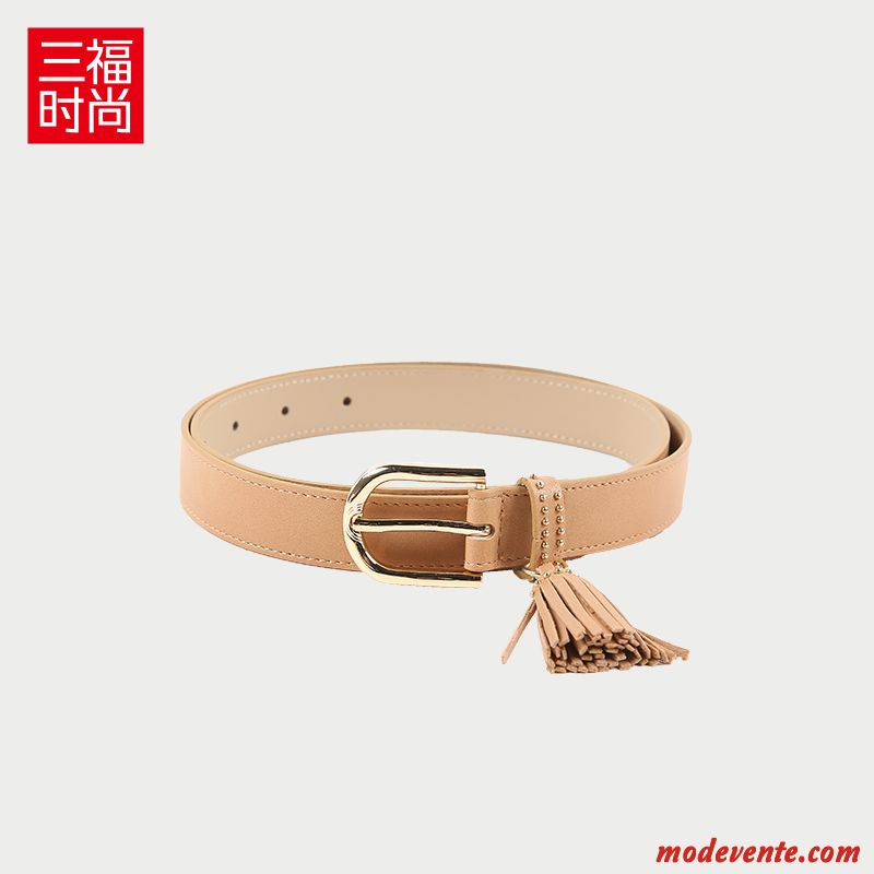 Ceinture Femme Été Loisir Tassel Le Nouveau Simple Rétro Vert Clair