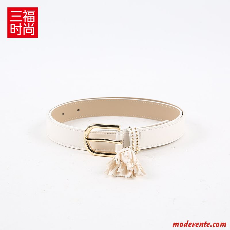 Ceinture Femme Été Loisir Tassel Le Nouveau Simple Rétro Vert Clair