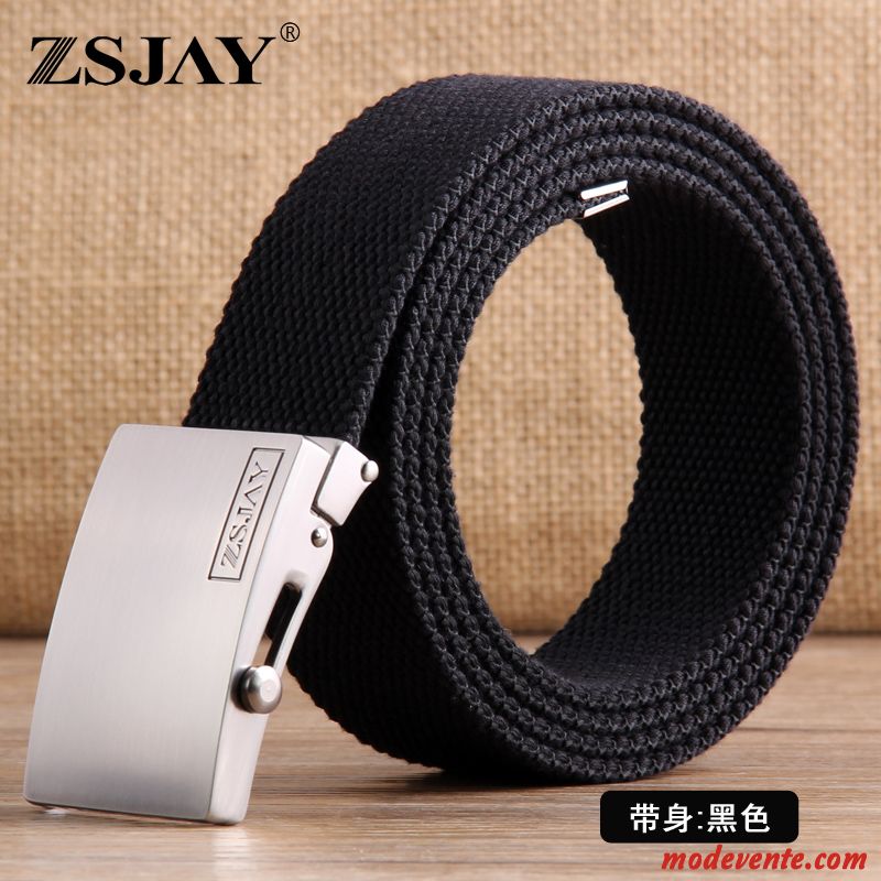 Ceinture Homme Automatique Tactique Sport Jeune Loisir De Plein Air Noir