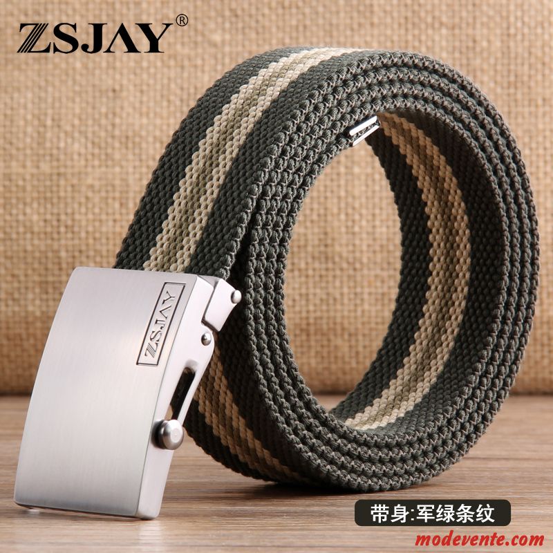 Ceinture Homme Automatique Tactique Sport Jeune Loisir De Plein Air Noir