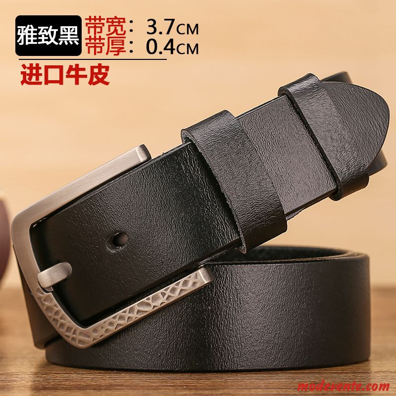 Ceinture Homme Cuir De Vache Cuir Véritable Jeunesse Boucle Âge Moyen Pure Clair