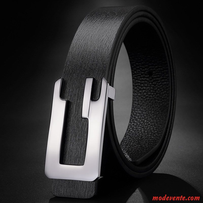 Ceinture Homme Cuir De Vache Âge Moyen Vêtements De Cérémonie Jeunesse Entreprise Cuir Véritable Noir Marron Or