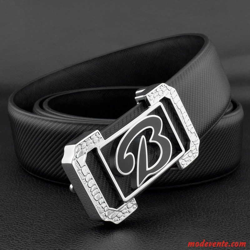 Ceinture Homme Cuir Véritable Petit Lisse Jeunesse Étudiant Mode Blanc Noir