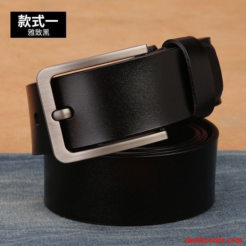 Ceinture Homme Denim Loisir Jeune Jeunesse Âge Moyen Boucle Foncé