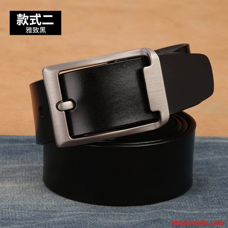 Ceinture Homme Denim Loisir Jeune Jeunesse Âge Moyen Boucle Foncé