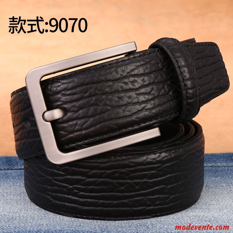 Ceinture Homme Denim Loisir Jeune Jeunesse Âge Moyen Boucle Foncé