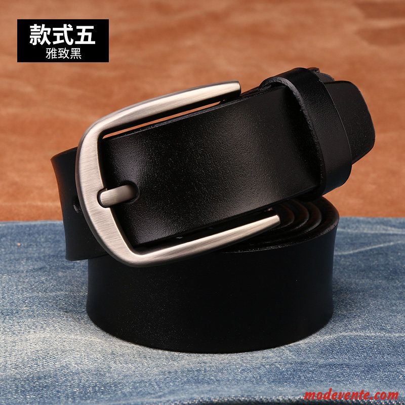 Ceinture Homme Denim Loisir Jeune Jeunesse Âge Moyen Boucle Foncé