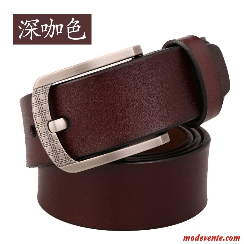 Ceinture Homme Denim Loisir Jeune Jeunesse Âge Moyen Boucle Foncé