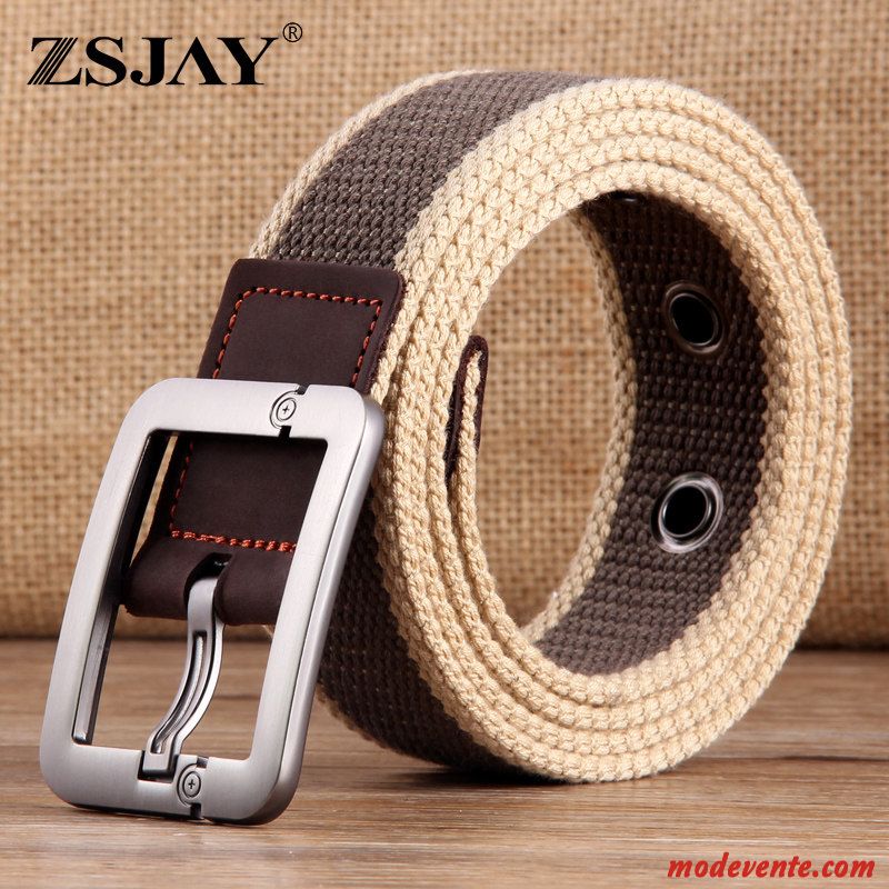 Ceinture Homme Denim Tendance Jeunesse Toile Étudiant Tactique Noir