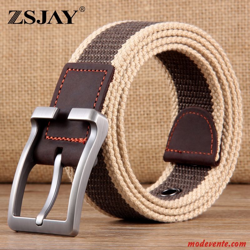 Ceinture Homme Denim Tendance Jeunesse Toile Étudiant Tactique Noir