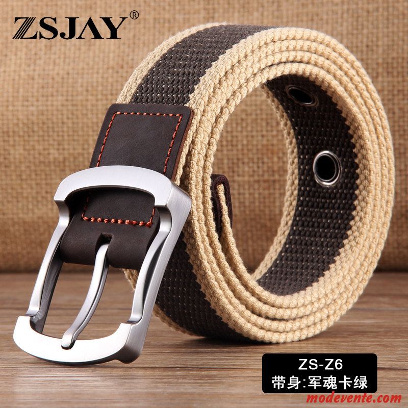 Ceinture Homme Denim Tendance Jeunesse Toile Étudiant Tactique Noir