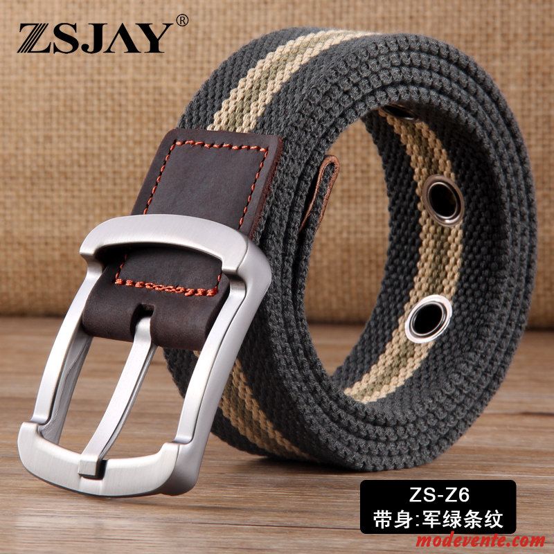 Ceinture Homme Denim Tendance Jeunesse Toile Étudiant Tactique Noir