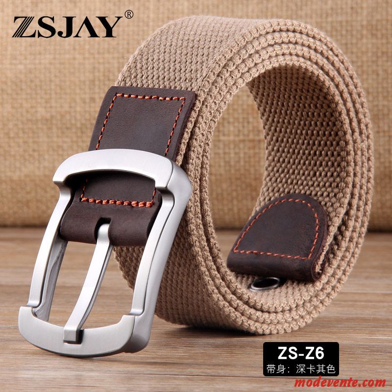 Ceinture Homme Denim Tendance Jeunesse Toile Étudiant Tactique Noir
