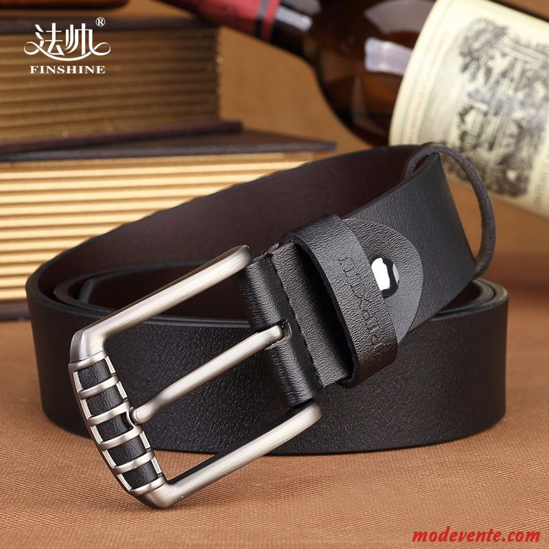 Ceinture Homme Entreprise Tendance Jeunesse Boucle Mode Marron