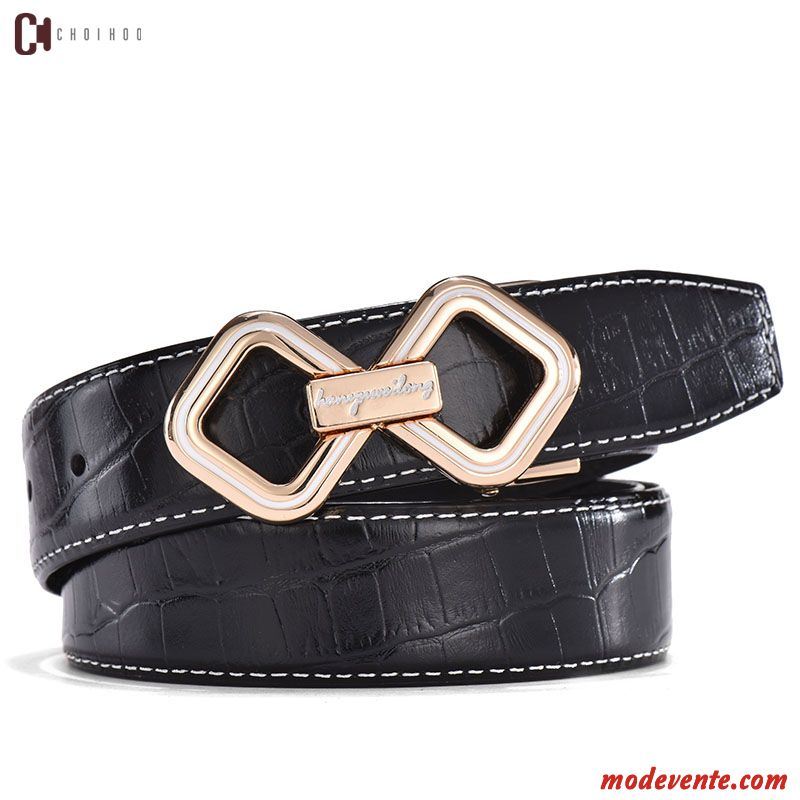 Ceinture Homme Haut Grade Lisse Crocodile Modèle Couche De Tête Cuir Véritable Entreprise Brun