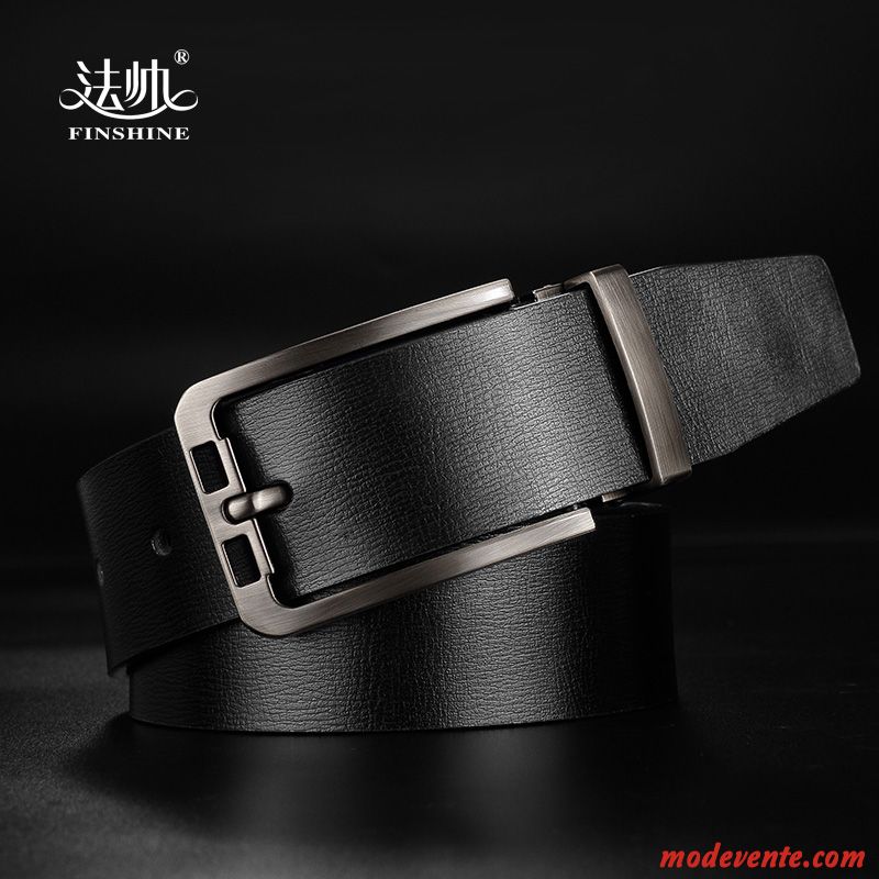 Ceinture Homme Jeunesse Mode Cuir Véritable Loisir All-match Boucle