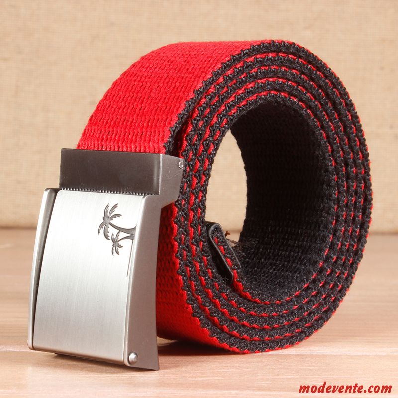 Ceinture Homme Jeunesse Tendance Sport Étudiant Loisir Lisse Noir