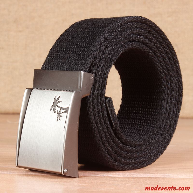 Ceinture Homme Jeunesse Tendance Sport Étudiant Loisir Lisse Noir