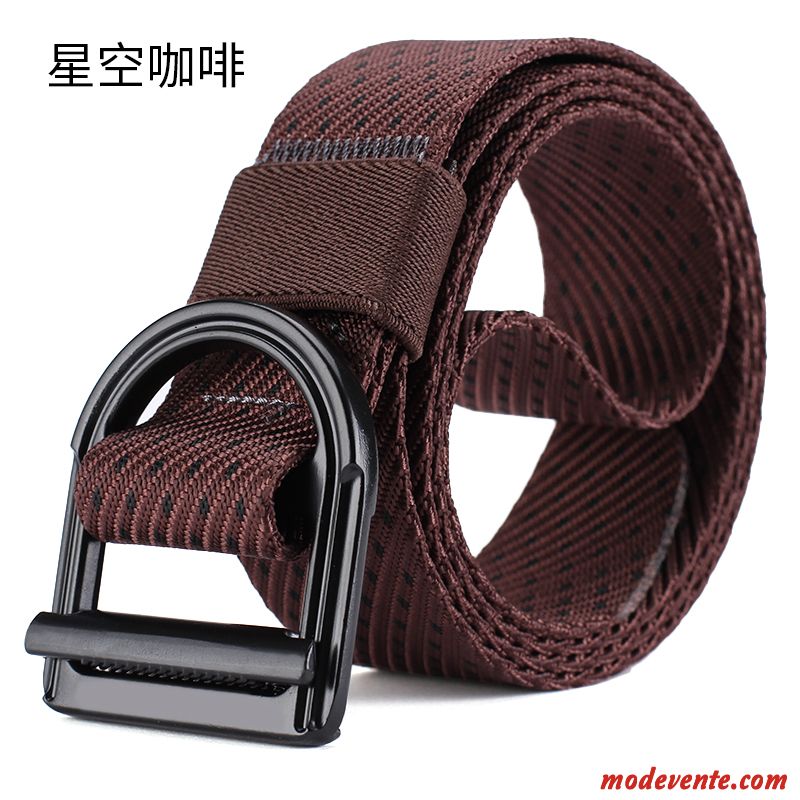 Ceinture Homme Jeunesse Étudiant Toile Loisir Forces Spéciales Tactique Noir