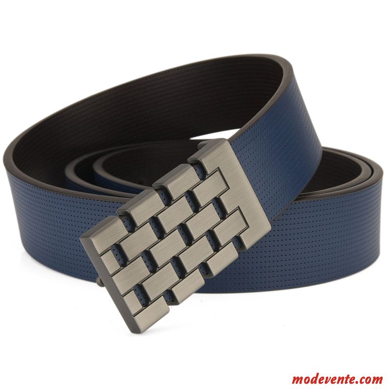 Ceinture Homme Mode Personnalité Jeunesse All-match Tendance Lisse Bleu