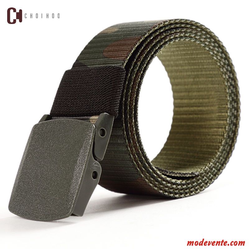 Ceinture Homme Tactique Authentique De Plein Air Jeunesse Camouflage Toile Vert Or