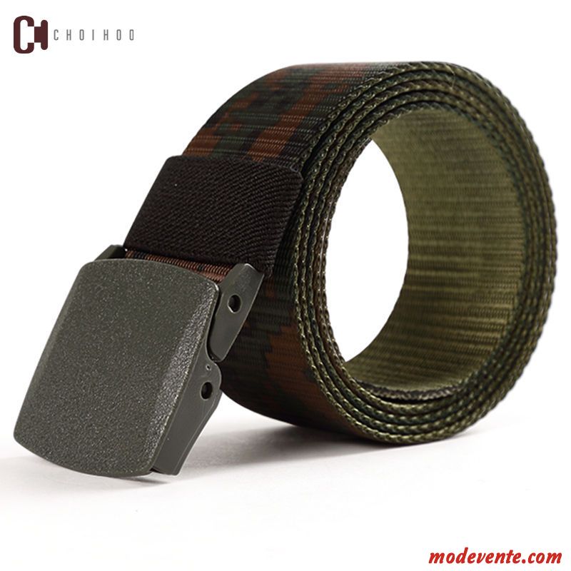 Ceinture Homme Tactique Authentique De Plein Air Jeunesse Camouflage Toile Vert Or