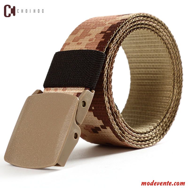 Ceinture Homme Tactique Authentique De Plein Air Jeunesse Camouflage Toile Vert Or