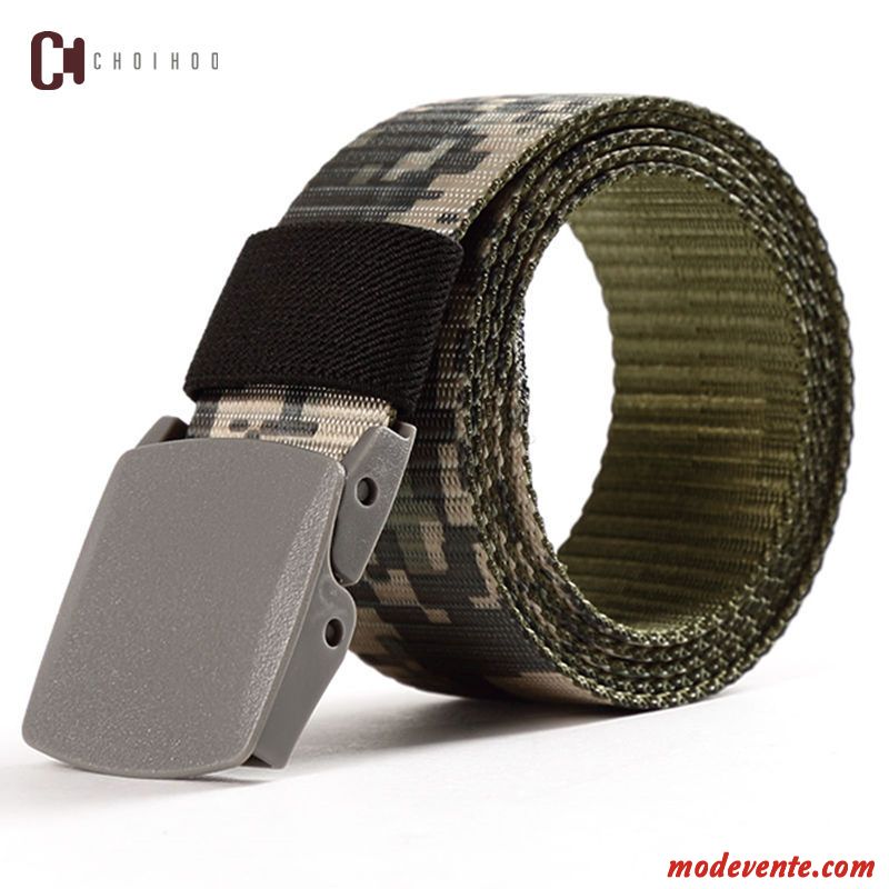 Ceinture Homme Tactique Authentique De Plein Air Jeunesse Camouflage Toile Vert Or