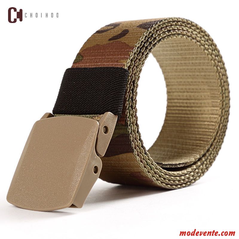 Ceinture Homme Tactique Authentique De Plein Air Jeunesse Camouflage Toile Vert Or