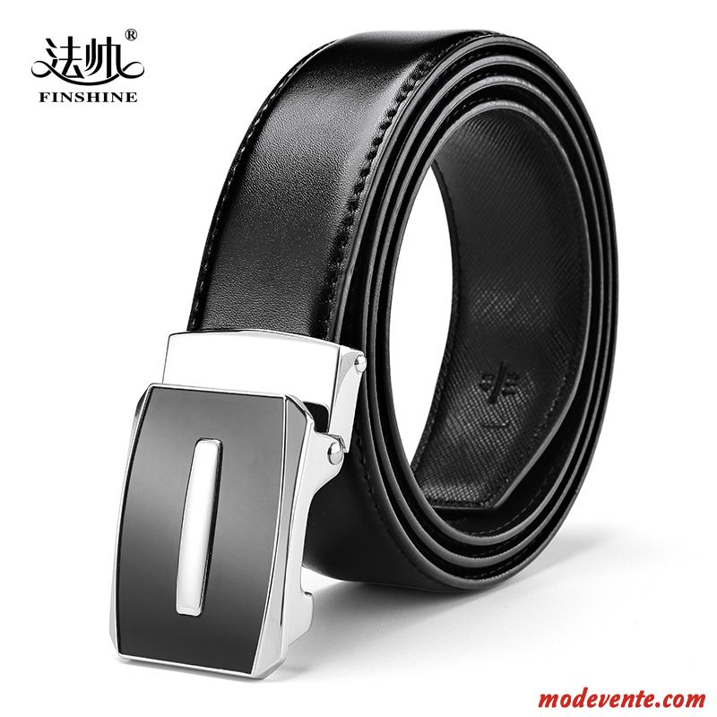 Ceinture Homme Tendance Boucle Automatique Vêtements De Cérémonie Jeunesse All-match Mode Blanc