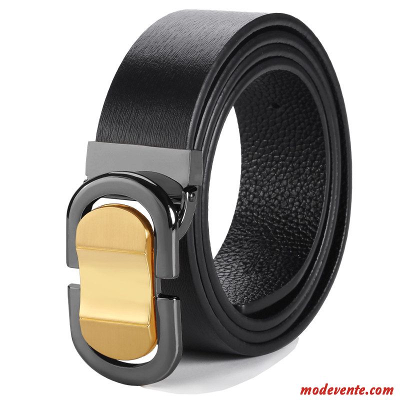 Ceinture Homme Tendance Personnalité All-match Jeunesse Lisse Cuir De Vache Argent